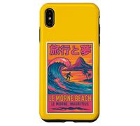 Le Morne Beach Mauritius Surfing Retro Travel Sunset Fun Art Case for iPhone XS Max