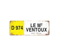 le Mt Ventoux Metal Sign, corner holes. Vintage warn rusty look print. Marker French climb cycling mountain alpes pyranees