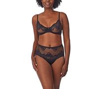 Le Mystere Women's Lace Allure Unlined Wired Bra, Black, 38DD
