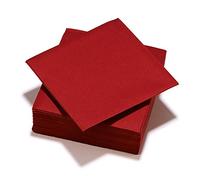 Le Nappage Airlaid Paper Napkins Burgundy FSC® Certified Pack of 8 Packs of 25 Napkins 40 x 40 cm