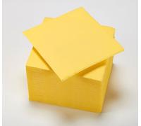 LE NAPPAGE ARTS DE LA TABLE 50 microembossed Napkins 24x25 cm 2V 100% Nature Canary Yellow - FSC, 71318