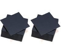 Le Nappage - Tex Touch Paper Napkins - Black Colour - FSC® Certified Napkins - Recyclable and Biodegradable - Set of 40 Large Sized Black Colour Table Napkins 38 x 38 cm (Pack of 2)