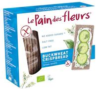 Le Pain des Fleurs 6 x 150g Organic Buckwheat Crispbread - Gluten-Free, No Salt, No Added Sugar, High in Fiber, Vegan Friendly - Clean, Plant-Based Snack