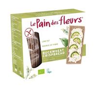 Le Pain des Fleurs 6 x 150g Organic Buckwheat Crispbread - Gluten Free, Vegan, High Fibre Crisp Bread Crackers, Healthy Snack Alternative to Bread or Biscuits