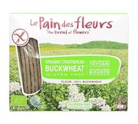 Le Pain des Fleurs Organic Buckwheat Crisp Bread No Salt 125 g (Pack of 6)