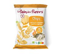 Le Pain Des Fleurs Organic Vegan Chips with Lentils & Onions 50g, Lentil & Onion