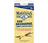 Le Pe Marseillais Shower Cream Refill Pack, Extra Soft, Organic Vanilla Milk (1