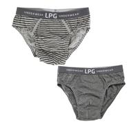 Le Petit Garçon Pack of 2 Breathable Fabric Briefs with Anatomical Front LP1016 for Boys Dark Gray
