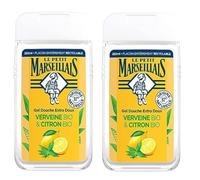Le Petit Marseillais | Organic Verbena & Lemon Extra Gentle Shower Gel (2 x 250 ml Bottles) - 92% Natural Ingredients - Limited Edition 40 Years