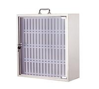 le Phone Safe Wall Mounted Lockable Cell Phone Sto Cabinet 64 Slot Stainless Steel Secure Sto Solut for Schools Offices and Public Spaces (60x48x19cm)