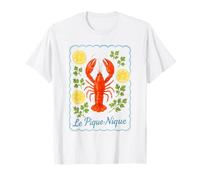 Le Pique-Nique Lobster Lemon Watercolor Picnic T-Shirt
