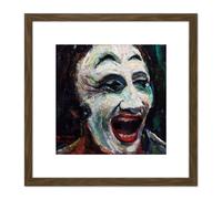 Le Pitre The Fool 1974 Painting 8X8 Inch Square Wooden Framed Wall Art Print Picture with Mount Artery8 Brown One Size
