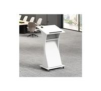 le Podium Stand for Conferences Teacher's Podium Adjustable Portable Lectern Lightweight Conference Stand Ideal for Events & Business Presentations (White)