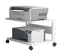 le Printer nd with Wheels 2Tier Sturdy Under De Printer Cart for Paper Fax Scanner Files & Boo White (50x40x35cm) SpaceSaving nizat Solut