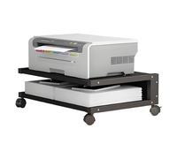 le Printer nd with Wheels 2Tier Under De Printer Cart Multifunctal for Fax Scanner Files & Boo Black Sto Table (50x40x20cm)