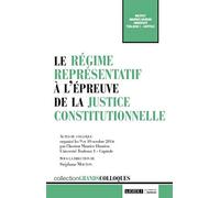 le régime représentatif à l'épreuve de la justice constitutionnelle: SOUS LA DIRECTION DE STÉPHANE MOUTON