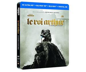 LE ROI ARTHUR : LA LEGENDE D’EXCALIBUR EDITION STEELBOOK LIMITEE - BLURAY 3D + 2D + 4K [4K Ultra HD + Blu-ray 3D + Blu-ray + Digital HD - Édition boîtier SteelBook]