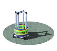 le Round PVC Sto Rack with Wheels Lightweight Space Saving Holder for Home Gym School & Office Fits Multiple Sizes 39.3in (65cm)