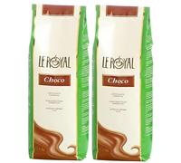 Le Royal Choco Green Vending Hot Chocolate Powder 1kg (Pack of 2) - 9.5% Cocoa - Mild & Creamy - Ideal For All Vending Machines