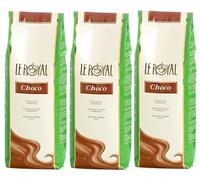 Le Royal Choco Green Vending Hot Chocolate Powder 1kg (Pack of 3) - 9.5% Cocoa - Mild & Creamy - Ideal For All Vending Machines