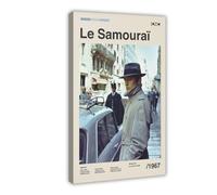 Le Samourai Vintage Minimalist Movie Poster - Alain Delon - Midcentury Wall Art Print Canvas Poster Wall Art Decor Print Picture Paintings for Living Room Bedroom Decoration Frame-style 08x12inch(20x3