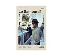 Le Samourai Vintage Minimalist Movie Poster - Alain Delon - Midcentury Wall Art Print Canvas Poster Wall Art Decor Print Picture Paintings for Living Room Bedroom Decoration Unframe-style 12x18inch(30