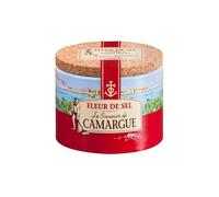 Le Saunier De Camargue French Sea Salt, Fleur De Sel, Hand Harvested, Delicate Salt Flakes for Cooking and Seasoning, Round Box 125 g