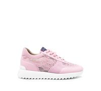 Le Silla floral-lace leather sneakers - Pink 38-38.5
