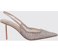 Le Silla Gilda Crystal-Embroidered Mesh High-Heeled Slingback Pumps - Size: 36 - female