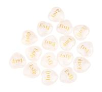 LE SKY - 7 Pieces Natural Stone Ornament Heart Shape No Holes Healing Energy Clear Glass Decorative Gemstones for Jewelry Making Balancing Meditation Crystal