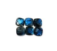 LE SKY 8 Pcs Natural Stone Pendants Faceted Flash Labradorite Stone Beads Flash Crystal Gemstone Charms for Jewelry Making Necklace Bracelet Gift, crystal