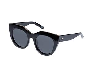 Le Specs Air Heart Sunglasses - Cat Eye, Women's, Elegant and Flattering Style, Black / Smoke Mono Polarized, One Size