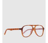 LE SPECS Blue Light Glasses in Beige & Brown, Size: 56 UK 56