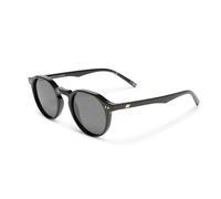 Le Specs Galavant Sunglasses for Men and Women, Round Frame Shape with UV Protection, Smoke Mono Polarized/Black, One Size