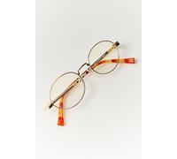 Le Specs Poseidon Deux Blue Blocking Glasses at Free People in Gold - female