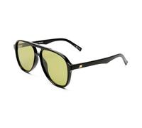 Le Specs TRAGIC Magic Sunglasses for Men and Women Round Frame Shape with UV Protection, Olive Tint/Black, One Size