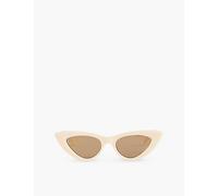 Le Specs Womens Ivory Hypnosis Cat Eye-frame Sunglasses 1size