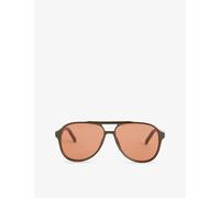 Le Specs Womens Le Specs Tragic Magic Aviator-Frame Acetate Sunglasses Dark Olive 1Size