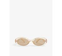 Le Specs Womens Nougat Tan Tint Lsp2102371 Work It! Oval-frame Sunglasses 1 Size