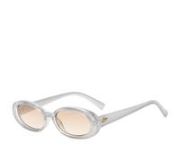 Le Specs Women's Outta Love Sunglasses Silver Pearl/Light Brown Grad