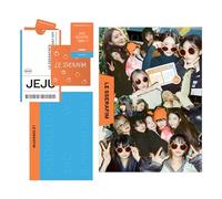 LE SSERAFIM - [LE SSERAFIM's DAY OFF IN JEJU PHOTOBOOK] Photobook + Photo Card + Behind Folding Card + Envelope + 2 Pin Button Badges + 4 Extra Photocards