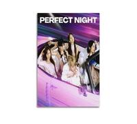 LE SSERAFIM Perfect Night Print Album Cover Signed Limited Poster,Music Cover Posters,Pop Hip Hop Rap Singer Star Music Poster Aesthetic Canvas Wall Art for Girl And Boy Teens Dorm Decor 12x18inch(30