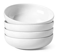 LE TAUCI Pasta Bowls 45 oz, Salad Bowls Set for Serving Soup, Pasta, Noodle, Dinner, Large Kitchen Bowl Plates, Microwave Safe - 8.5 Inch, Set of 4, White