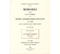 Le temple d'edfou tome treizieme réédition premier édition 1