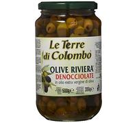 Le Terre di Colombo - Pitted Riviera Olives - in Extra Virgin Olive Oil (36%) - 500 g