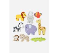 Le Toy Van Africa Stacking Animals & Bag-10 Piece (W:7 x D:2 x H:6cm) - Multicoloured - One size