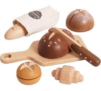 Le Toy Van Artisan Bread and Knife Wooden Pretend Play Set for Ages 3+