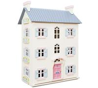 Le Toy Van - Cherry Tree Hall Large Wooden Doll House | 4 Storey Wooden Dolls House Play Set - Suitable For Ages 3+