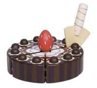 Le Toy Van - Childrens Wooden Honeybake Chocolate Gateau Cake Food Pretend Toy | Birthday Cake Or Afternoon Tea Role Play Toy, Medium