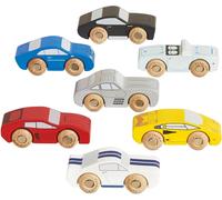 Le Toy Van Classic Wooden Sports Cars Toy Playset for Ages 3 and Up